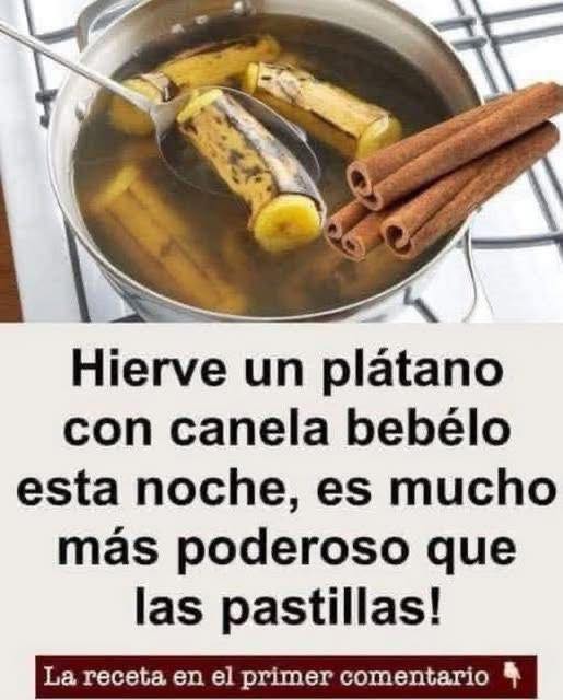 Receta de plátano con canela - Hervir un plátano con canela