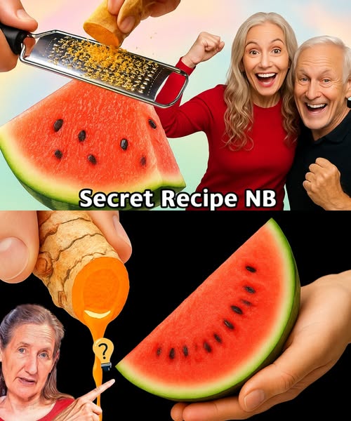 Preparación de sandía con cúrcuma