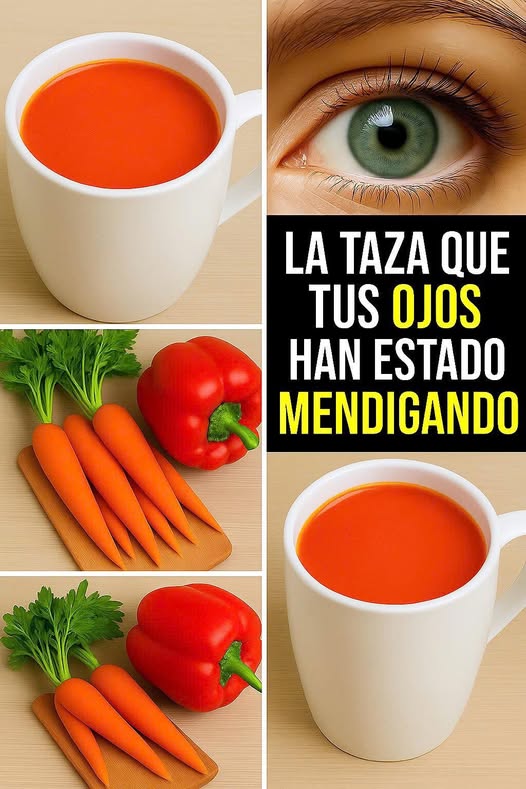 Bebida de zanahoria y pimiento rojo