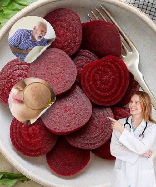 Remolachas en un plato