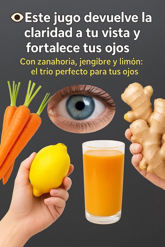 Ingredientes para el jugo para mejorar la vista: zanahoria, jengibre y limón