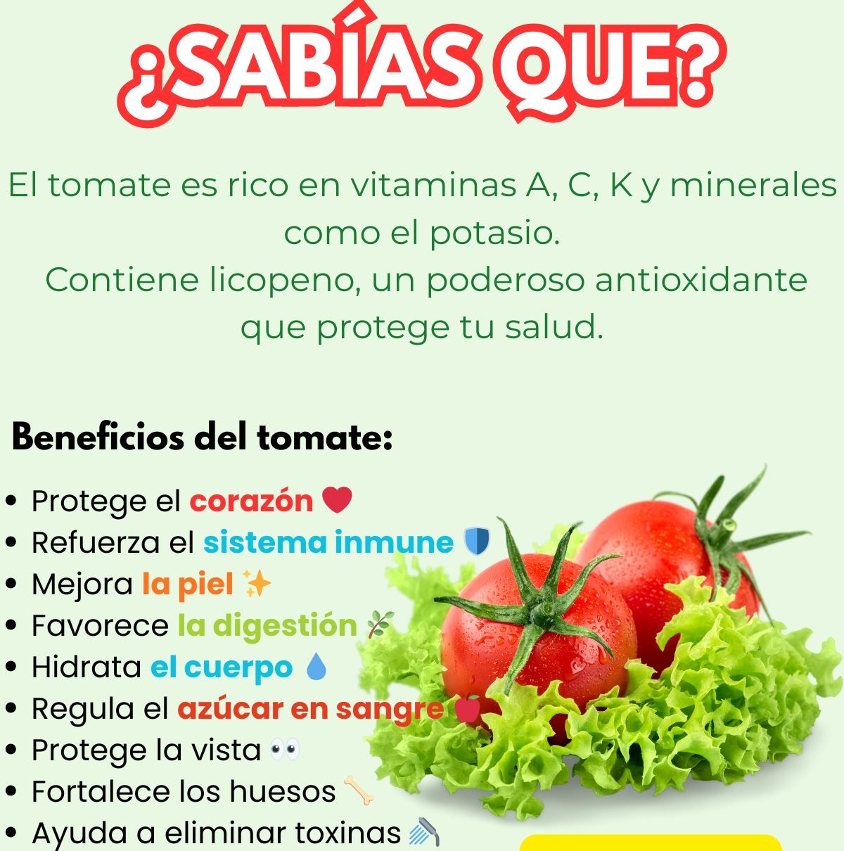 Beneficios del tomate