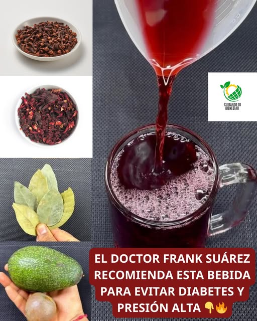 Bebida de hibisco recomendada por el Dr. Frank Suárez