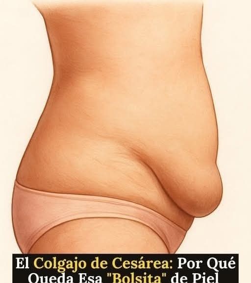 Ilustración del colgajo de cesárea