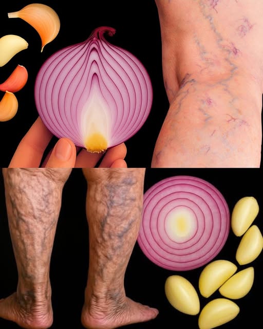 Cebolla morada y ajo para várices