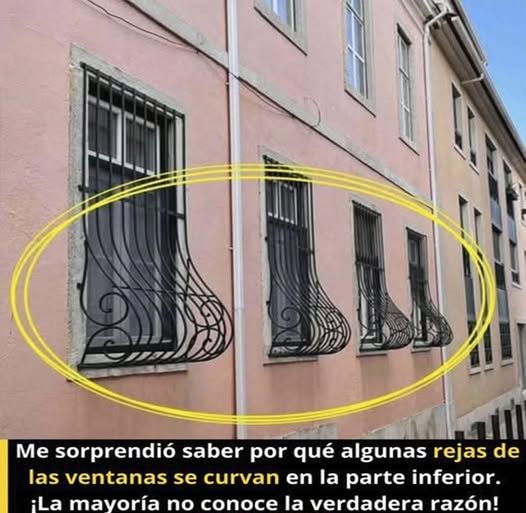 Rejas con curvas en la parte inferior