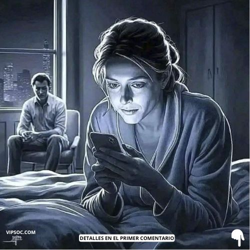 Ilustración de una mujer y un hombre en una habitación