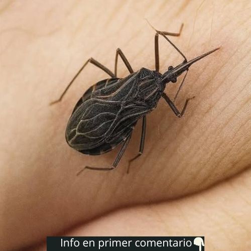 Triatomino sobre piel humana