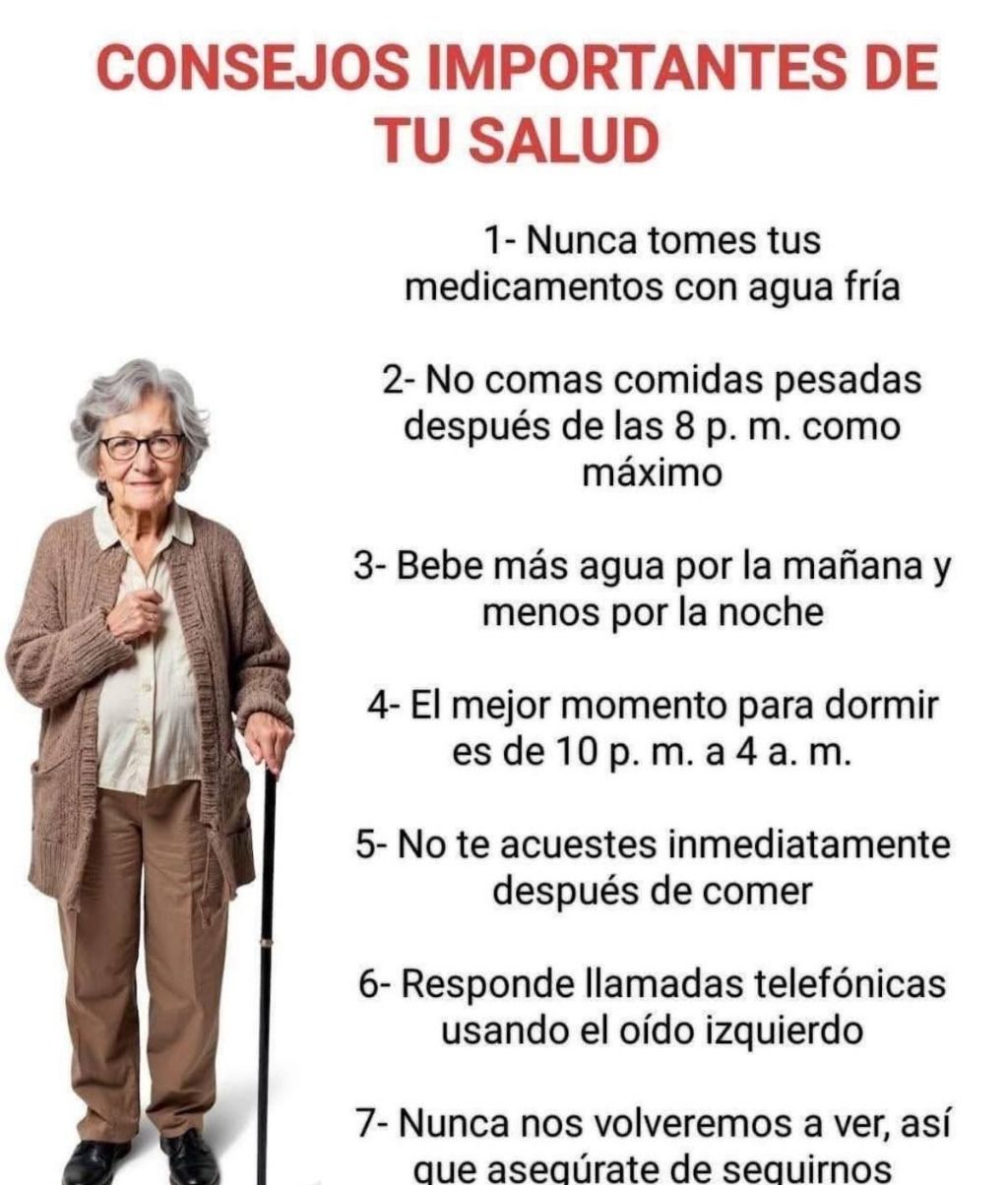 Consejos importantes de tu salud