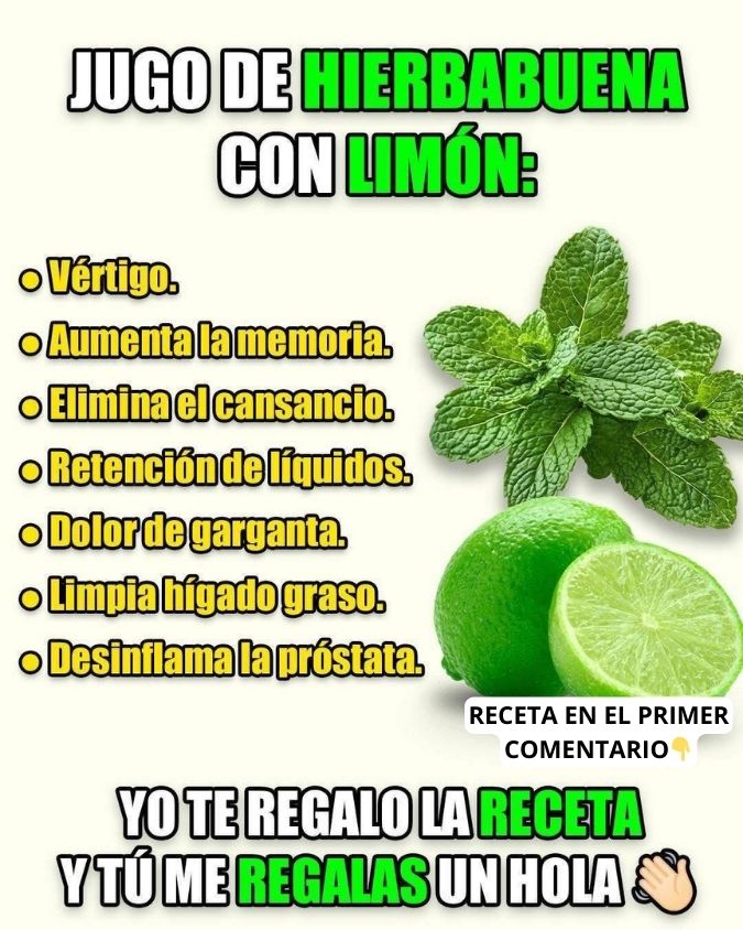 Beneficios del Jugo de Hierbabuena con Limón